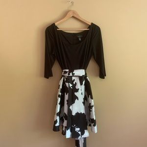 R&M RICHARDS Black and White Dress